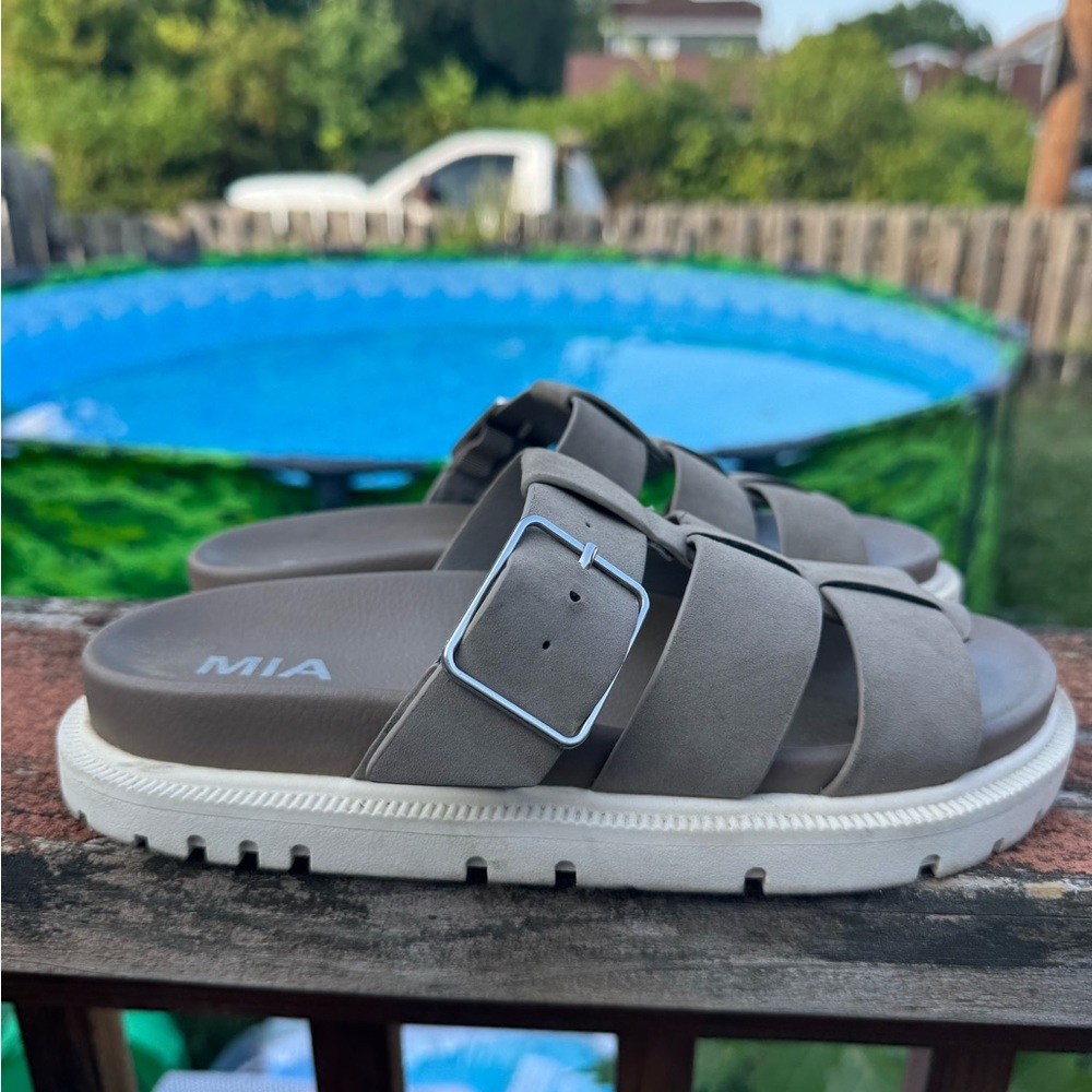 MIA Slide Sandals with Buckle